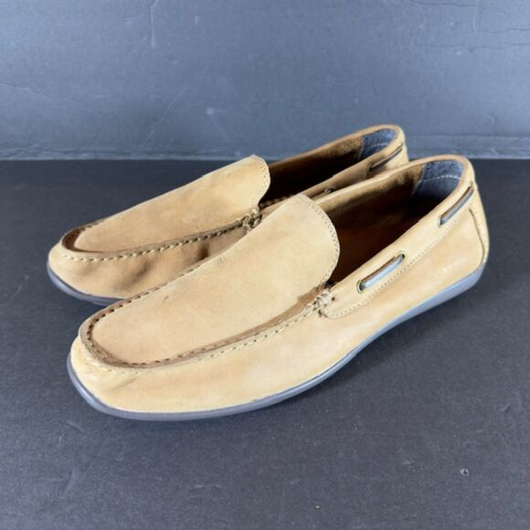 Crown & Ivy Golden Brown Leather Loafers Men's Size 10 - Picture 1 of 7